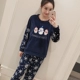 Phiên bản Hàn Quốc của bộ đồ ngủ nhung san hô kích thước lớn ngọt ngào và dễ thương phụ nữ mùa thu và mùa đông dày tay dài flannel phục vụ nhà sinh viên phù hợp đồ bộ pijama nữ lụa Bộ Pajama