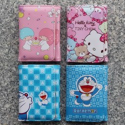 Hello kitty cartoon coin purse Doraemon short girls Korean version cute anime students wallet ເດັກ​ນ້ອຍ​