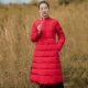 Mùa đông 2018 mới văn học retro nhẹ xuống áo khoác nữ dài phần quốc gia Trung Quốc đĩa gió khóa áo khoác sườn xám