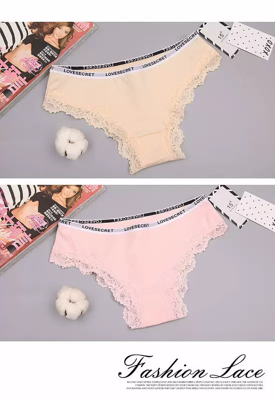 Langsha 3-pack thong 2019 new lady cotton low-up sexy briefs liền mạch cô gái trẻ - G-string