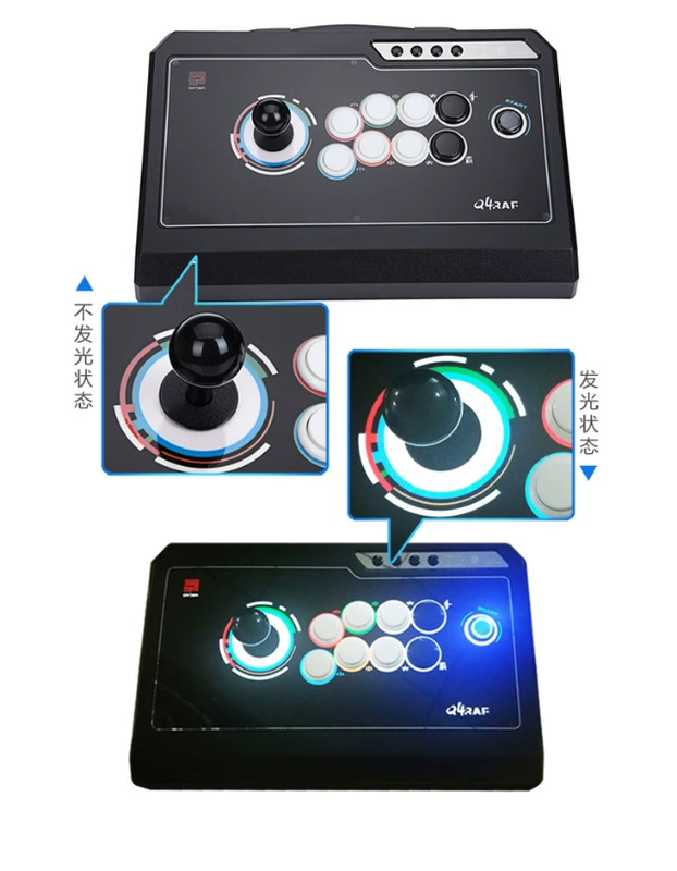 Tay cầm chơi game PS4 Q4 Sanhe Qingshui Arcade Game Fighting Rocker Xử lý 4 Công tắc hỗ trợ PS P - Cần điều khiển