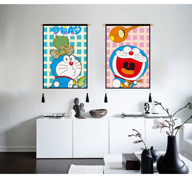 Doraemon Doraemon Nền vải Bông Tấm thảm Tấm thảm mét Hộp treo vải Trang trí tranh tường Bắc Âu C- - Tapestry thảm decor