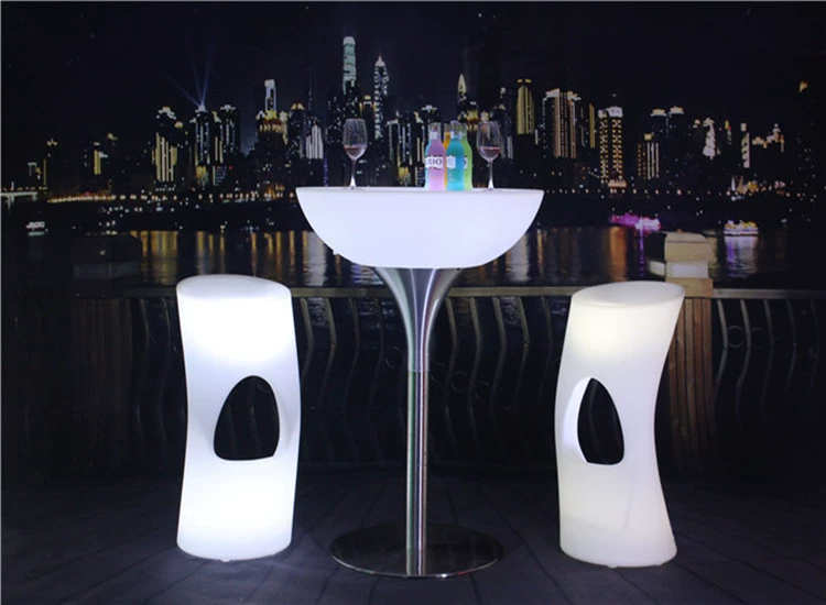 LED ngoài trời đồ nội thất phong cách đơn giản bàn cao bàn cà phê bàn ​​thanh kết hợp đầy màu sắc điều khiển từ xa bàn và đường kính ghế - Giải trí / Bar / KTV ghế quầy bar