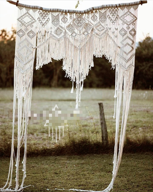 Sen ngoài trời bố trí nền đám cưới trang trí đám cưới prop neo nền tường dệt boho 4 tấm thảm - Tapestry thảm treo tường anime