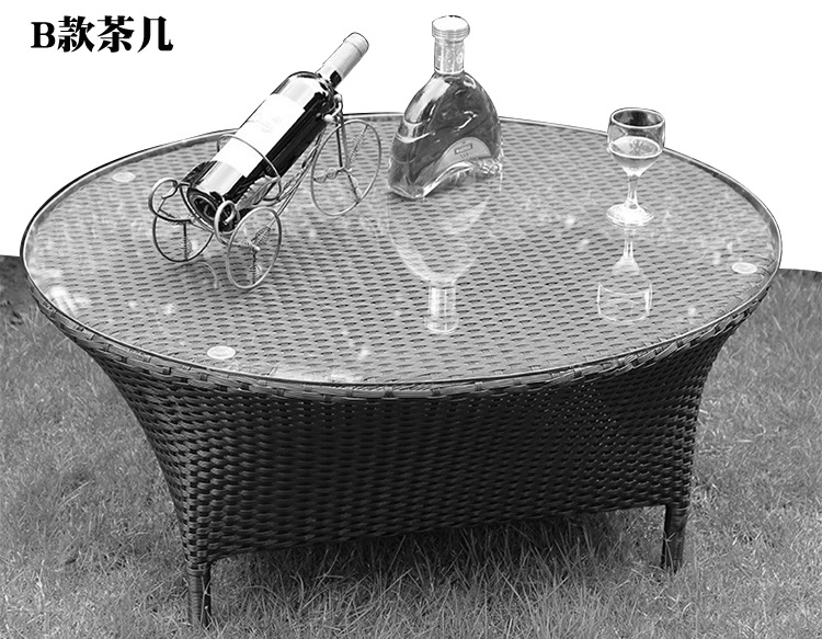 Khách sạn sáng tạo mây cát phòng khách Nội thất mây giải trí Nội thất ngoài trời wicker ghế kết hợp bàn cà phê 8 - Nội thất văn phòng bàn làm việc gấp gọn