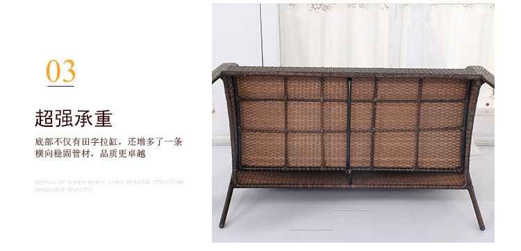 Khách sạn sáng tạo mây cát phòng khách Nội thất mây giải trí Nội thất ngoài trời wicker ghế kết hợp bàn cà phê 8 - Nội thất văn phòng bàn làm việc gấp gọn