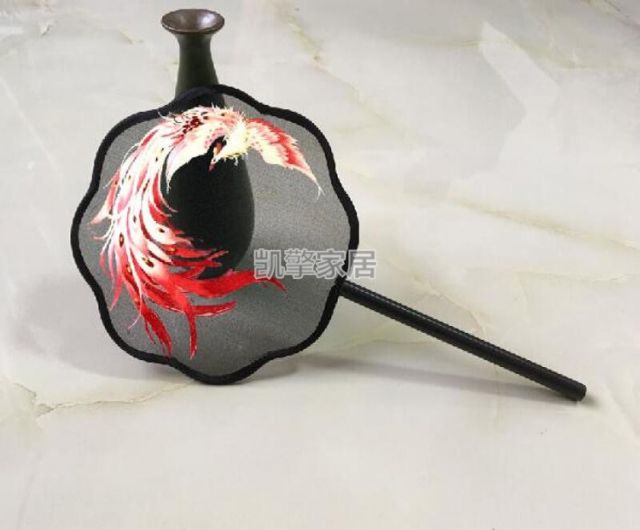 Handmade 5 thêu thêu DIY người mới bắt đầu kit chất liệu gói cung điện quạt 15CM fan nhóm phượng - Bộ dụng cụ thêu tranh thêu mẹ quan âm