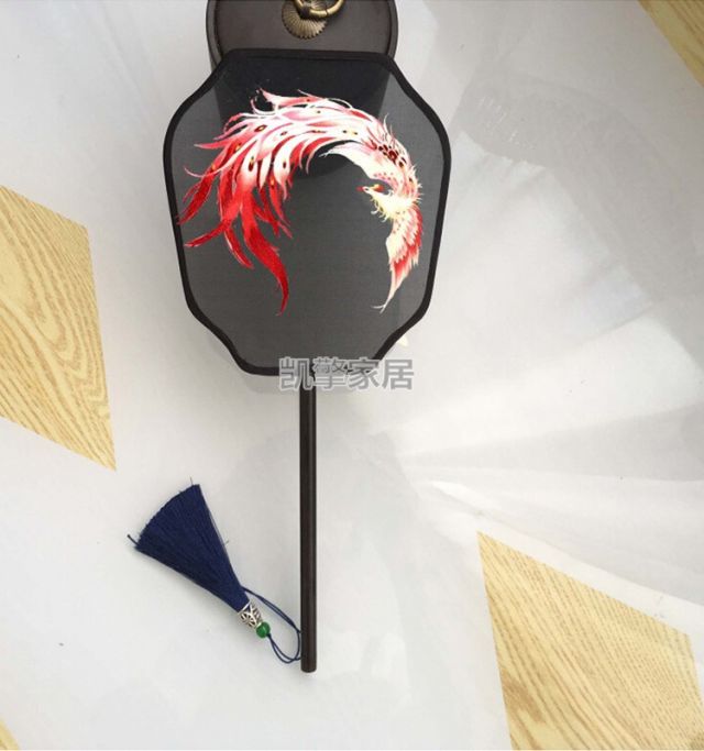 Handmade 5 thêu thêu DIY người mới bắt đầu kit chất liệu gói cung điện quạt 15CM fan nhóm phượng - Bộ dụng cụ thêu tranh thêu mẹ quan âm