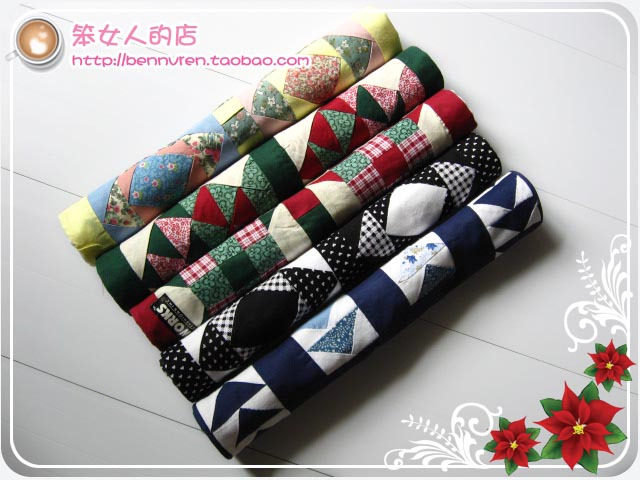 Mediterranean American Countryside Style Pure Cotton Handmade Parquet With Cloth Cushion Cover Cloth Sprint 4-Taobao