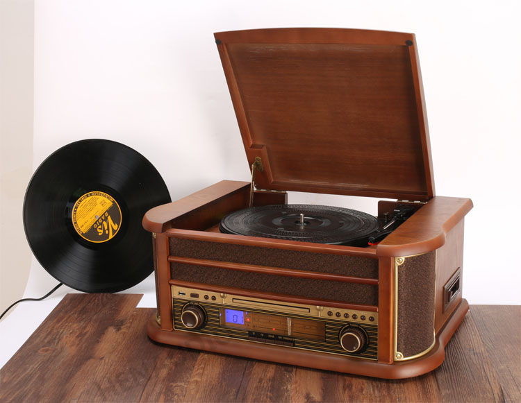 đầu đĩa than linn	 Máy ghi âm bằng nhựa vinyl bằng gỗ ghi âm máy ghi âm retro Máy CD LP vocal 5 máy radio HEN1978 màu xanh - Máy hát 	đầu đĩa than micro dd8