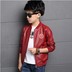 Chàng trai 1 chiếc áo khoác 2 trẻ em 3 bé 4 mùa thu / mùa đông quần áo pu da jacket 5 tuổi 0 cộng với nhung dày đầu máy quần áo lông thú. 