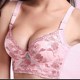 đồ lót dày bên rộng bộ sưu tập sexy off-the-vai kem màu đỏ phụ nữ Bra ngực thu thập cô gái kích thước đám con trai lớn.