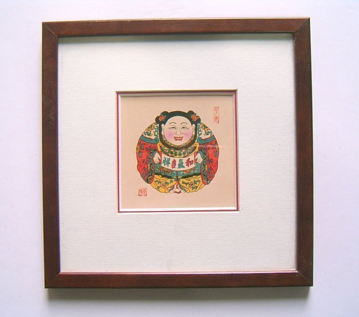 Suzhou Taohuawu woodcut New Year pictures direct sales and auspicious printed picture frame gifts