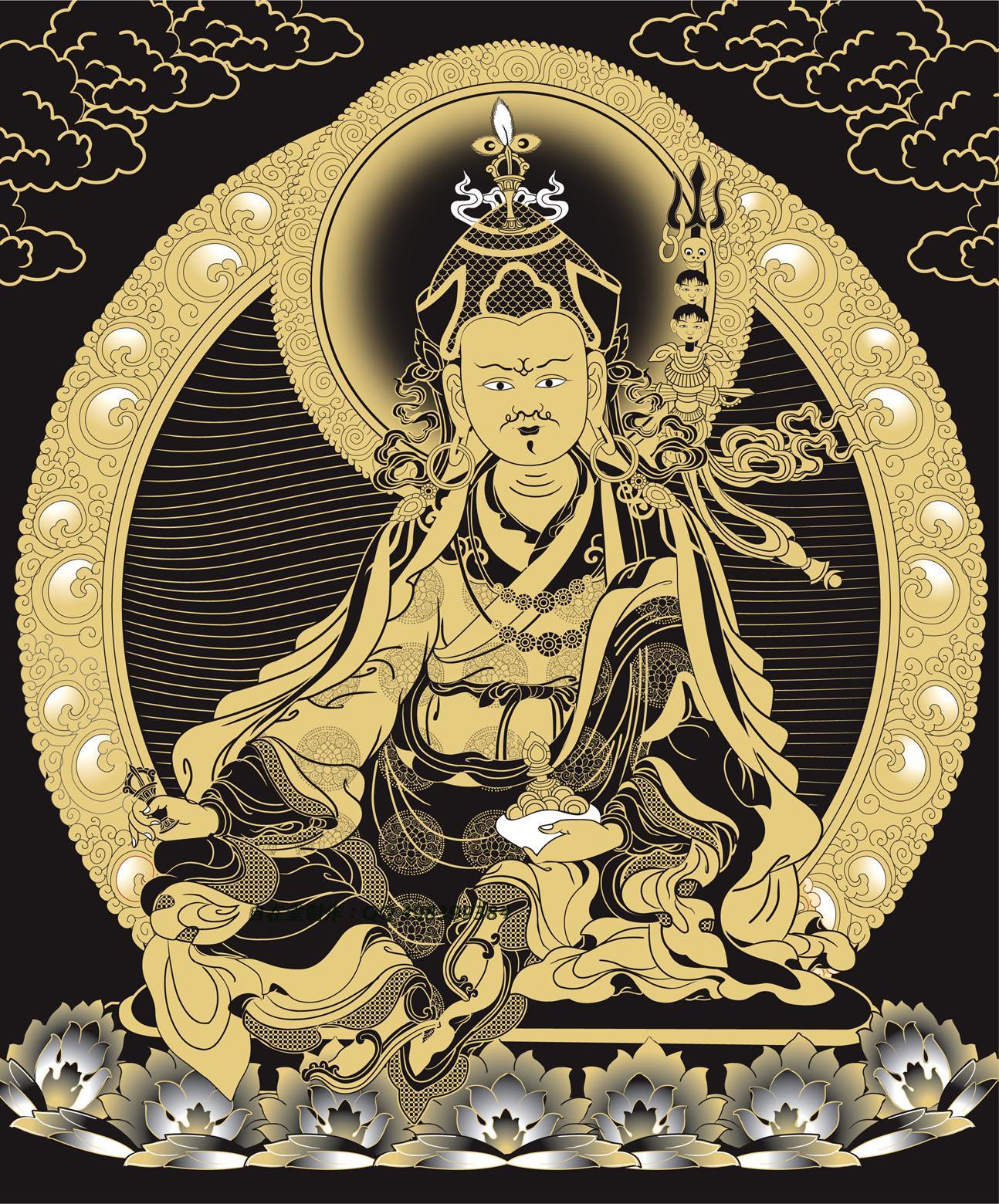 At ease in the Hall of the Tang Buddha Tang Kilian Peanuts Master Buddha Portrait-Silk Hanging Paintings