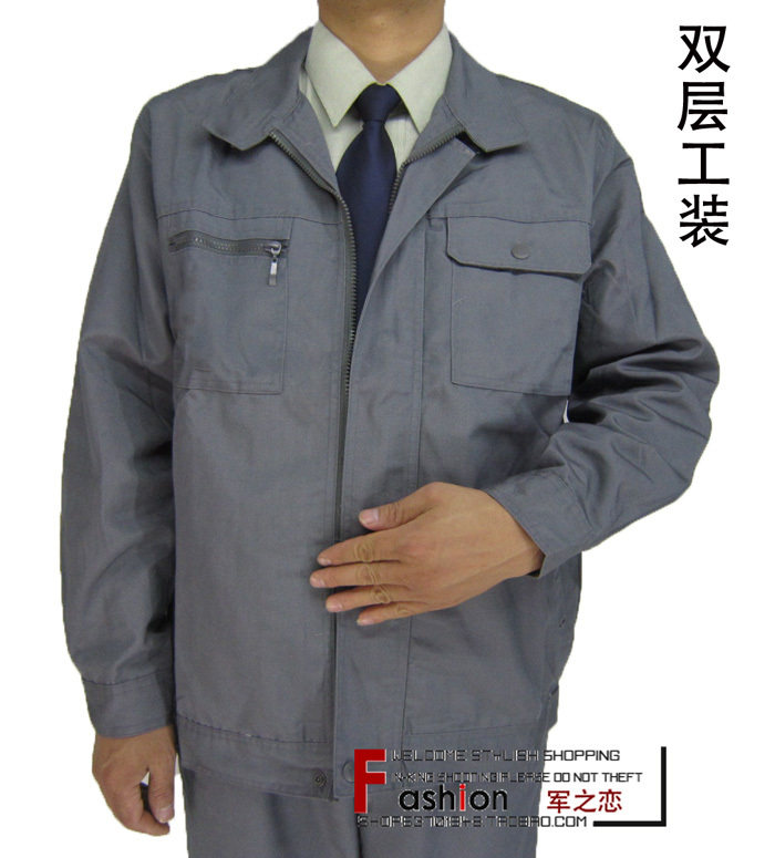 Autumn-winter deposit with lining workwear for men and women Double-layer work suit Factory workshop workwear 4-color optional