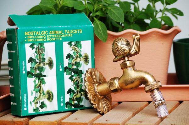 European Eurostyle Fields Garden Garden Animal Imitation Antique Cute Washing Machine Tap Snail