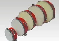 Nhạc cụ Orff nhạc cụ gõ cha mẹ-con dạy đồ chơi giáo dục mầm non tambourine đỏ - Đồ chơi nhạc cụ cho trẻ em bộ trống trẻ em