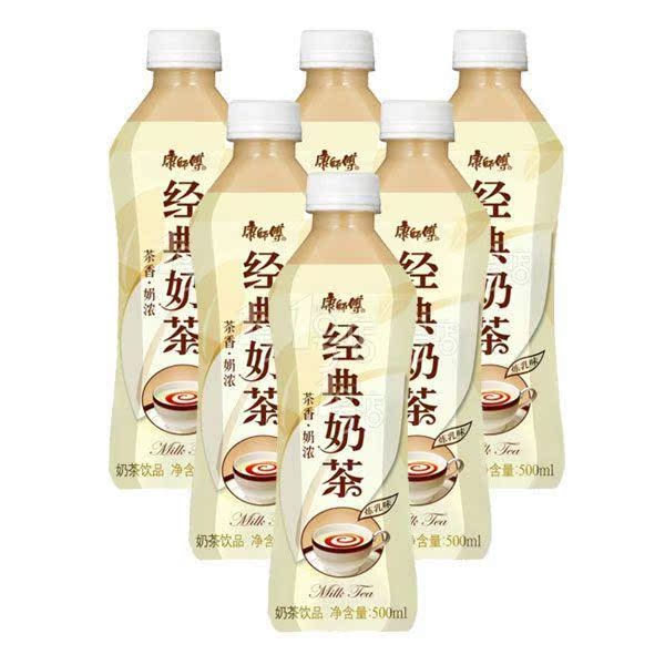 康师傅 经典奶茶(炼乳味) 500ml/瓶 X 6 组合装