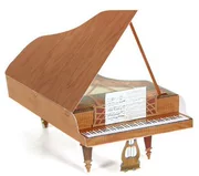 Mô hình giấy lao động 3D thủ công DIY nhạc cụ cách điệu đơn giản grand piano gấp piano với mô tả giấy