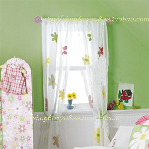 Chamomile * foreign trade embroidered applidexternal link embroidered curtain screen door curtain partition window hanging curtain