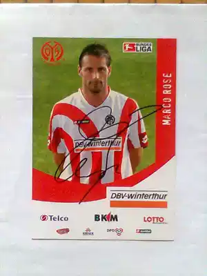 Mainz player-Marco Rose autograph card