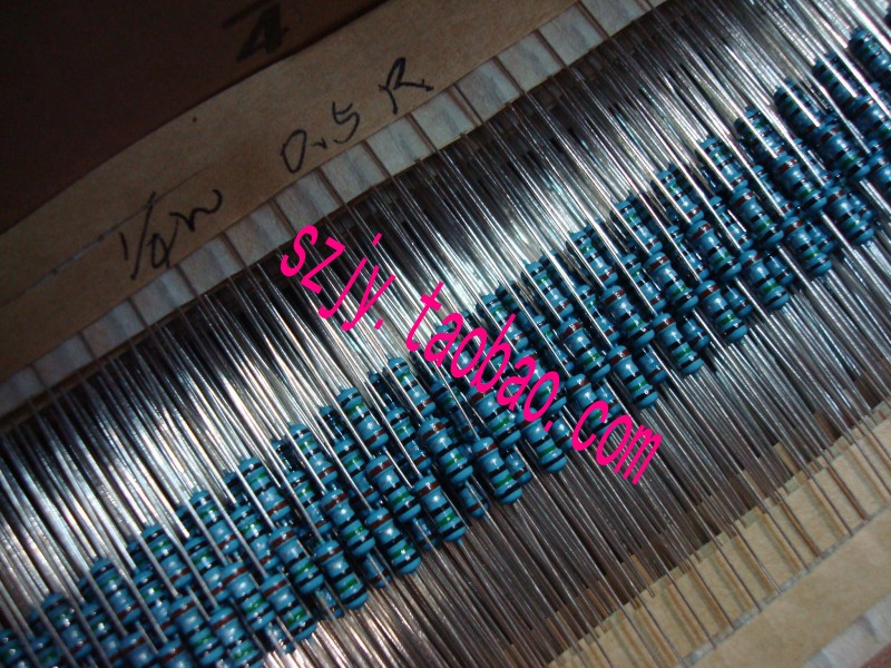 0 25W0 5R Euro metal film resistance 1 4W 0 5R brand-new spot 5000 only price