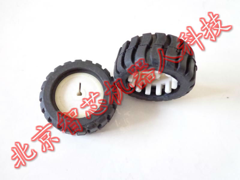 43mm 3PI miniQ小车轮子 N20电机橡胶轮 小车轮胎 机器人小车底盘