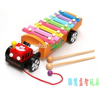 Trẻ sơ sinh đồ chơi bằng gỗ âm nhạc Orff giáo dục sớm 8 âm thanh gõ piano thép tấm nhạc piano 0-3 tuổi đồ chơi đàn cho bé