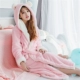 Mùa thu và mùa đông dễ thương mũ quá khổ san hô lông cừu áo choàng tắm lỏng sang trọng trùm đầu áo choàng nữ ấm áp đồ ngủ thực sự bắn