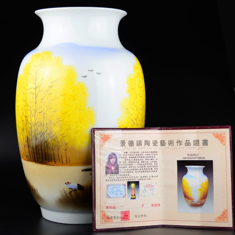 Cixin qiu - yun, jingdezhen ceramics celebrity hand - made powder enamel vase boutique sitting room home rich ancient frame adornment furnishing articles