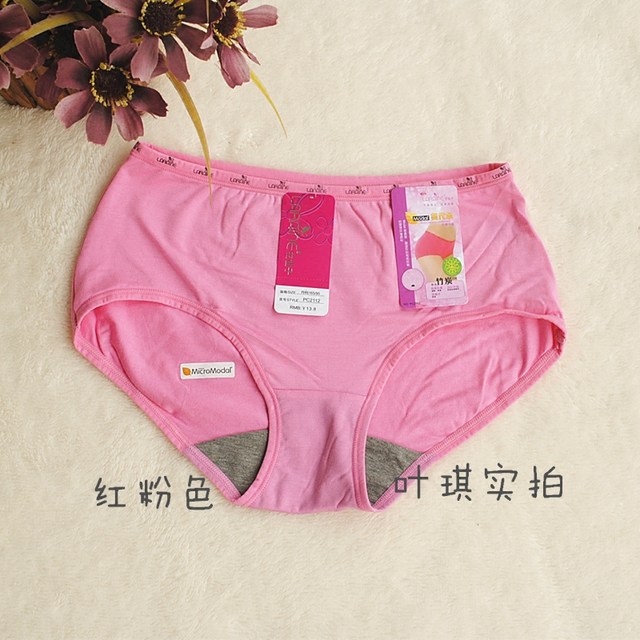 Counter ທີ່ແທ້ຈິງ Caitian Huaxianzi underwear PC2112 ກາງແອວຂອງແມ່ຍິງ boxer ສັ້ນ modal