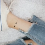 Na Uy tùy chỉnh không có rừng Bản gốc vòng chân kim loại zircon tối giản lắc chân nữ bạch kim