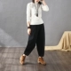 Phong cách quốc gia dày Lantern Lantern quần mùa thu và mùa đông ấm áp cộng với quần cotton Puxi vải cotton và lanh rộng quần cotton kích thước lớn quần bò nữ đẹp Cộng với kích thước quần áo