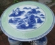 Jingdezhen bộ bàn ghế gốm Khắc bóng màu xanh lá cây màu xanh và trắng bảng phân cảnh ngoài trời đồ nội thất sân vườn giải trí bàn bàn ghế sân vườn ngoài trời Bàn ghế ngoài trời / sân