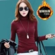 Mùa thu đông 2018 phiên bản mới của Hàn Quốc của những chiếc áo lót nữ bó sát cổ cao, bó sát, áo sơ mi dài tay dày cộng với áo nhung đáy áo lót nam cổ tròn Áo ấm