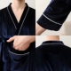 Áo ngủ mùa thu đôi kimono Nữ dài phần nhung vàng bốn mùa áo choàng tắm Nam Nhật Bản đồ ngủ bằng lụa băng pijama dài tay Night Robe
