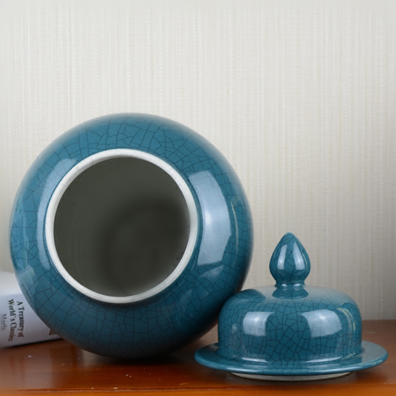Jingdezhen ceramics modern new Chinese style household adornment general pot vase furnishing articles rich ancient frame sitting room porch