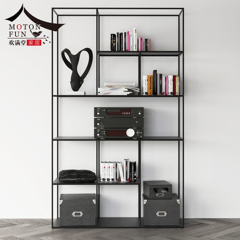 Fashion Nordic Modern Floor Partition Shelf Iron Living Room Display