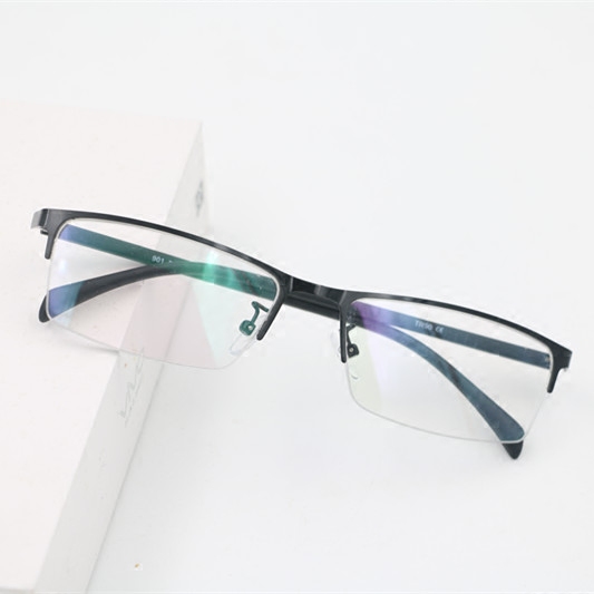 Fit ultralight half-frame male and female myopia glasses anti-blue light with degree resin finished product 100150300500 degrees