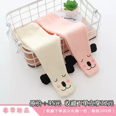 Female baby pants spring and autumn 1 one 3 years old 0 baby girl inner pants Western princess 2 female treasure tights pure cotton outer wear