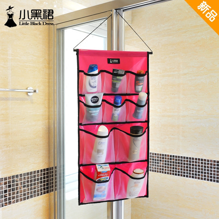 Small black dress multilayer waterproof bathroom door rear hanging bag wall Wall Hanging Collection Bag Closet Wardrobe containing hanging bag