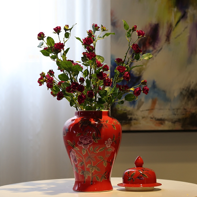 Modern new Chinese style wedding decoration flower implement ceramic vase furnishing articles, the sitting room porch piggy bank tea as cans accessories