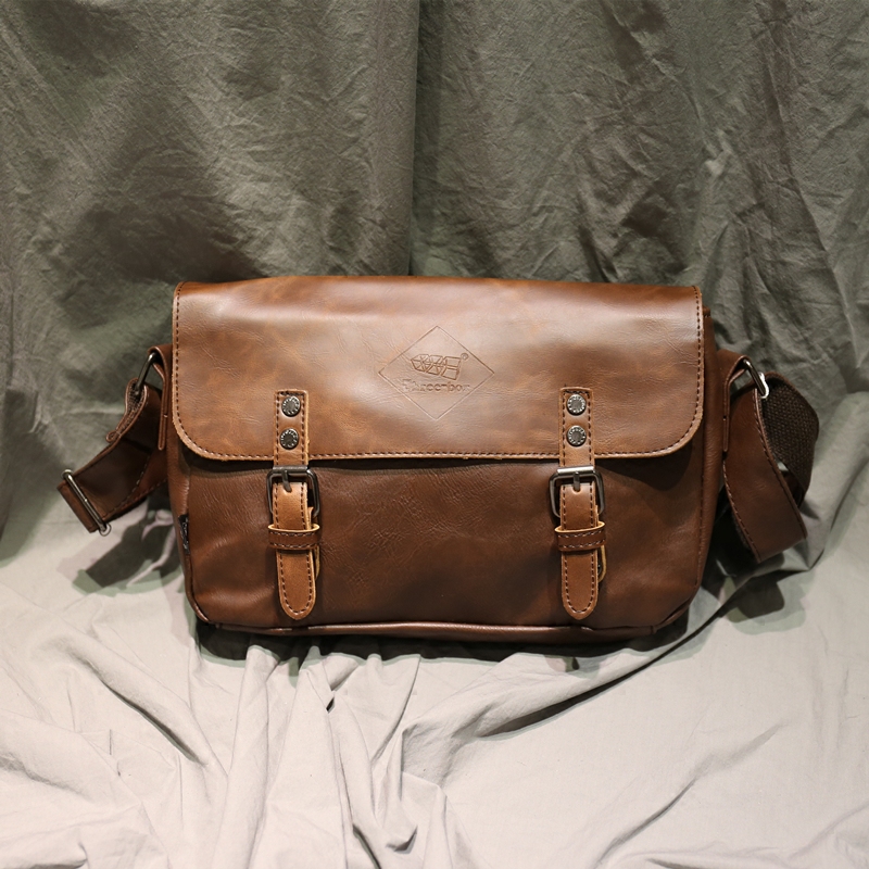 threebox Japanese and Korean trend men's shoulder bag casual bag fashion messenger bag multi-pocket men's and women's backpack