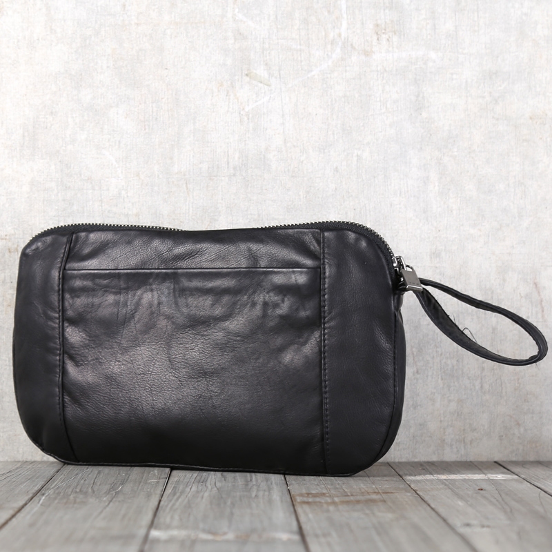 Men's Bag Tire Cowhide Leather Bag Wallet Handle Clutch Leather Envelope Cowhide Leather Bag Deep Mountain Nine Places