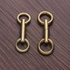 Brass 8-character buckle universal rotating key chain connection ring DIY accessories pure copper link ring EDC accessories