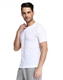 Nhãn hiệu không cảm ứng Đàn ông cao co giãn mịn màng kim ngắn tay áo sơ mi Slim-fit Áo thun cotton cổ tròn áo thun nam có cổ Áo phông ngắn