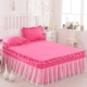 công chúa Hàn Quốc chải ren giường bedspread váy một gia đình bốn màu giường ren chăn che 1,5 / 1,84 bộ - Bộ đồ giường bốn mảnh mẫu chăn ga gối đệm cưới Bộ đồ giường bốn mảnh