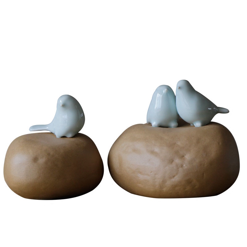 The rain tong home | ceramic creative modern adornment installs soft outfit furniture green glaze bird pay-per-tweet resting place