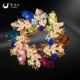 Trâm cài nữ Bauhinia khí chất thời trang pin thổ phỉ lụa Hàn Quốc khóa kép sử dụng huy hiệu cao cấp với phụ kiện trâm cài Trâm cài