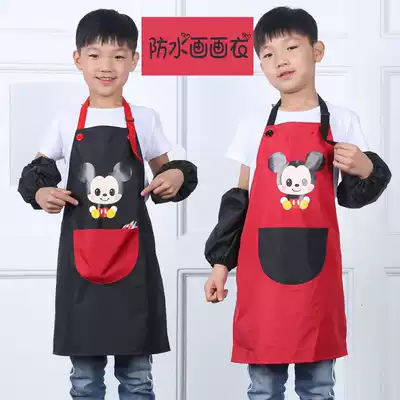 Painting clothes waterproof sleeveless children's bibs baby eating clothes aprons kindergarten anti-dressing custom logo printing